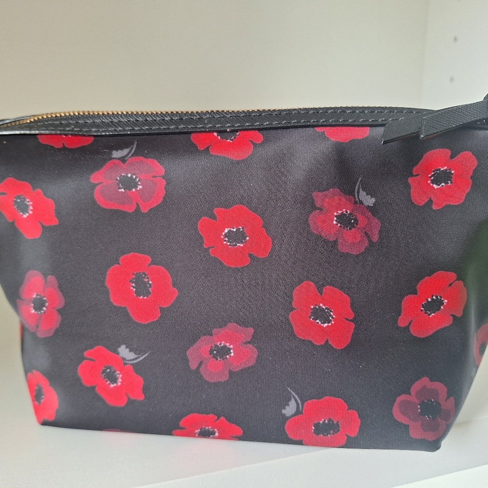 NWT Kate Spade Black & Red Wilson Road Mini Poppy Pouch - Picture 5 of 6